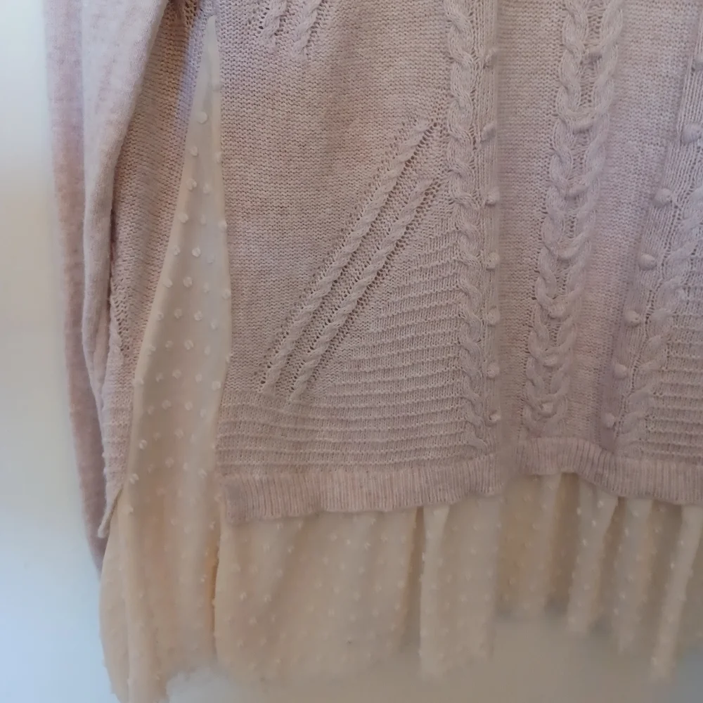 Anthropologie Pale Pink Knit Tie-Front Cardigan - Picture 9 of 13